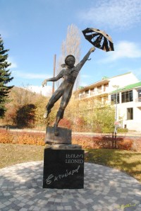 Statue of Yengibaryan in Tsakhkadzor, Armenia